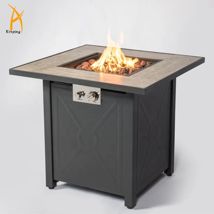 Outdoor Fire Pit Table Gas Fire Pit Garden Tile Fire pit