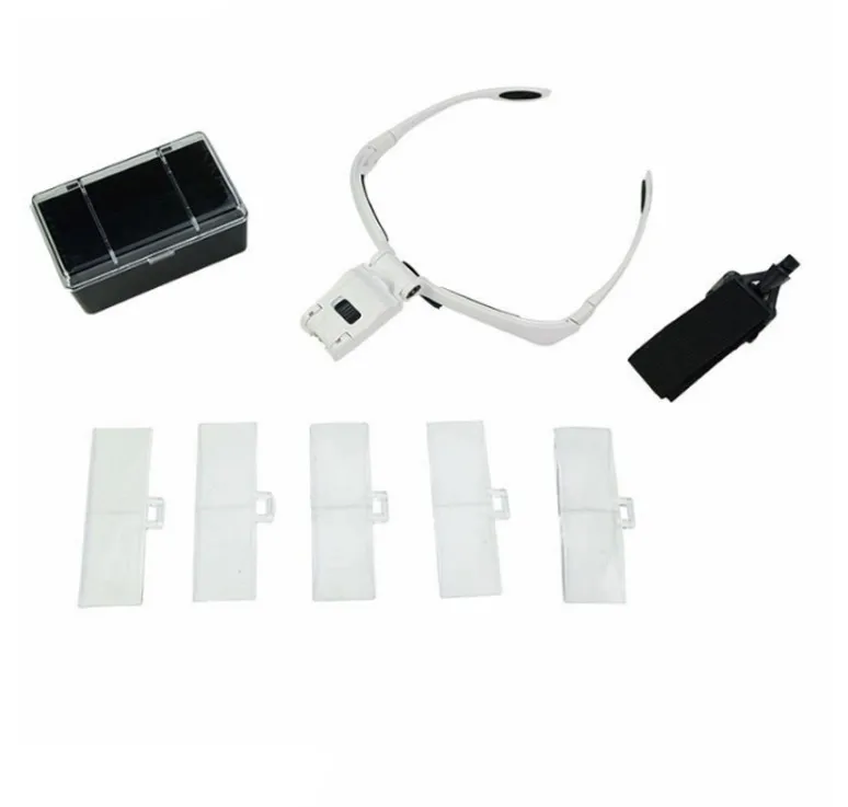 LED Lighted Headband Magnifying Glass For eyebrow/lips permanent makeup