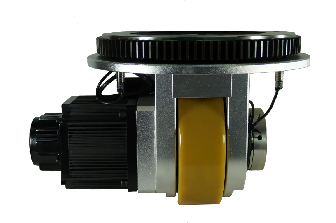 Plutools 2500W 48V/24V Omni Wheel AMR Forklift Accessories Logistics Electric AC Motor High Load Steering AGV Driving Wheel