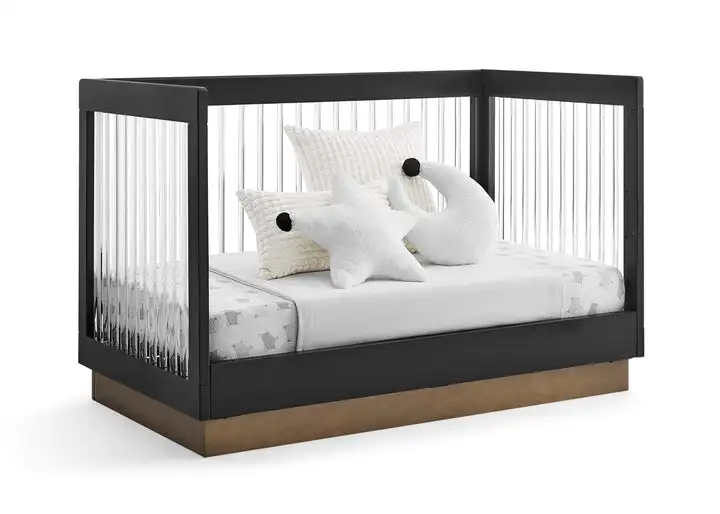 Luxury European Baby Crib Furniture Baby Bedroom With acrylic rod  For Baby Furniture