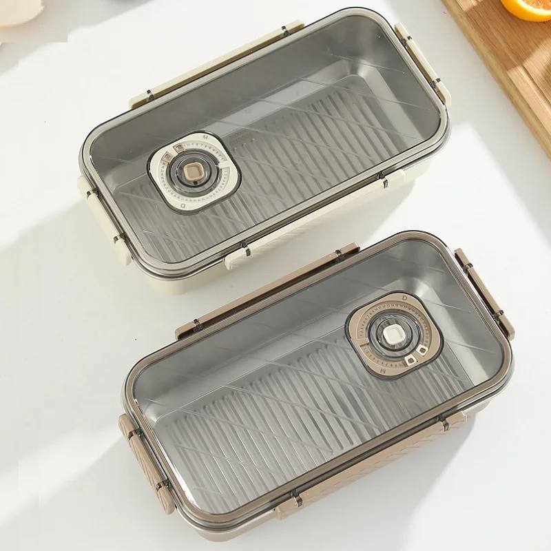 Multi-functional S/S 304 Food Containers Air Tight Fresh Keeping Box For Food Storage  Big Capacity