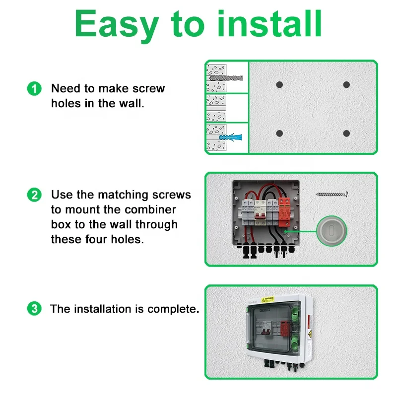 CNLonQcom 2-1 500V 32A 2 In 1 Out Solar Plastic IP65 Waterproof Box | Durable ABS Material 2 Strings Combiner Box