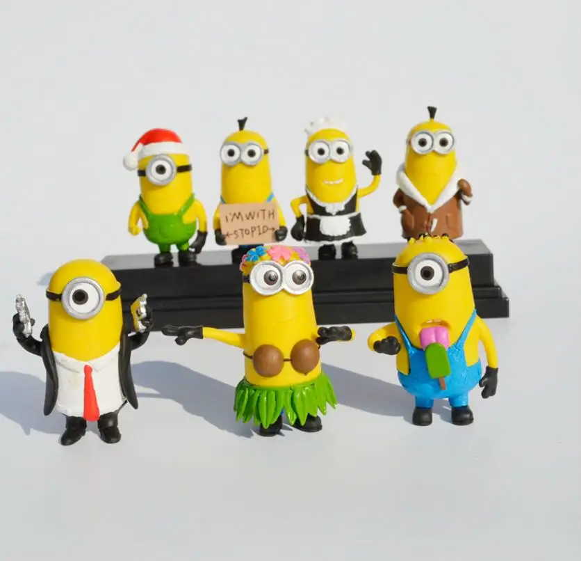 XUX Cartoon Yellow mini  Action Figures Toy Kids Gift Animation Derivatives Room Decoration Toys Wholesale