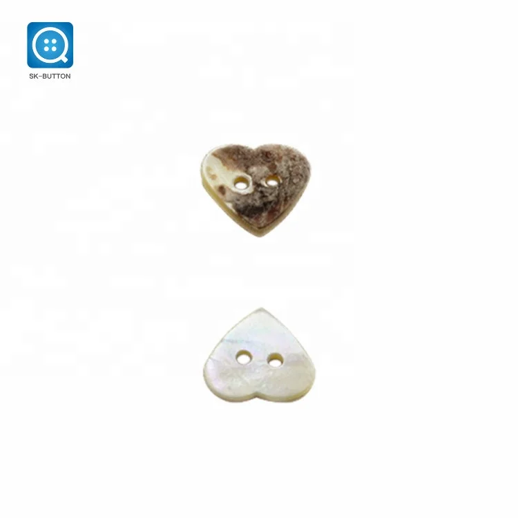 High Quality 2 Holes Japanese Heart-shape Mars Shell Button