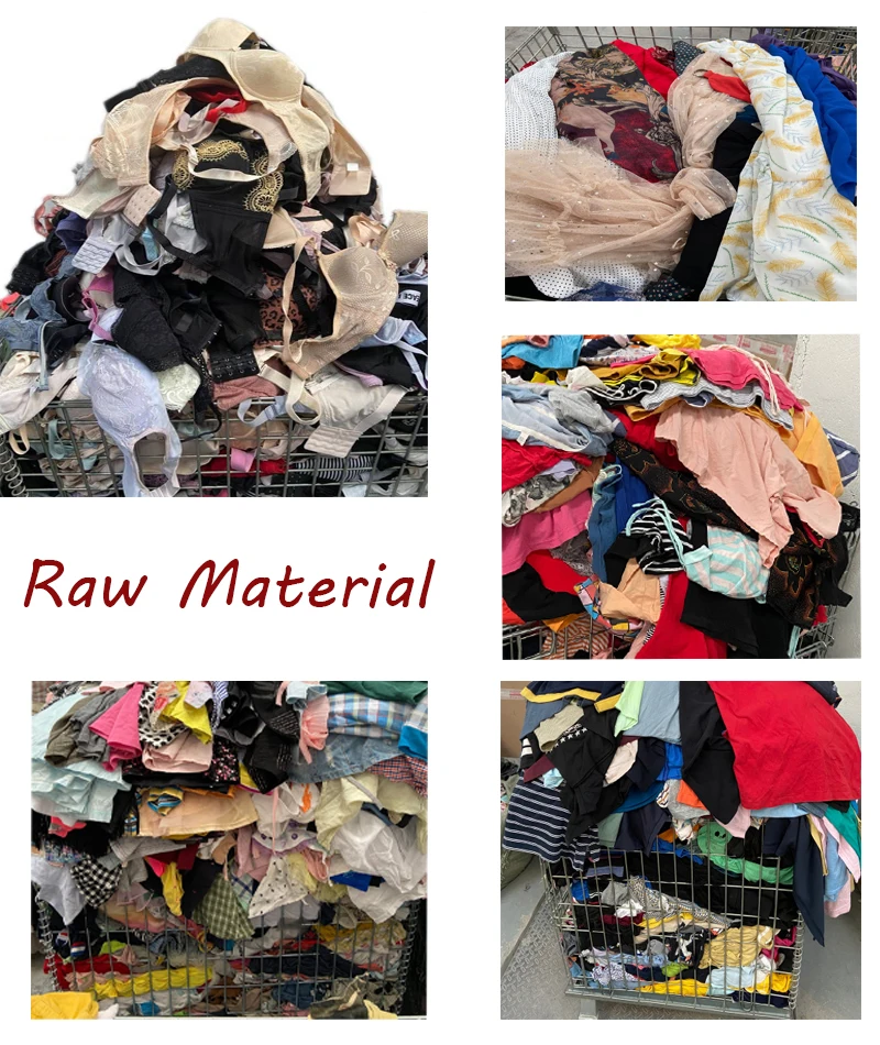 Women Baler Machine Europe Grade Underwear And Textile Compress Vintage Second hand Imported Jeans Used Clothes