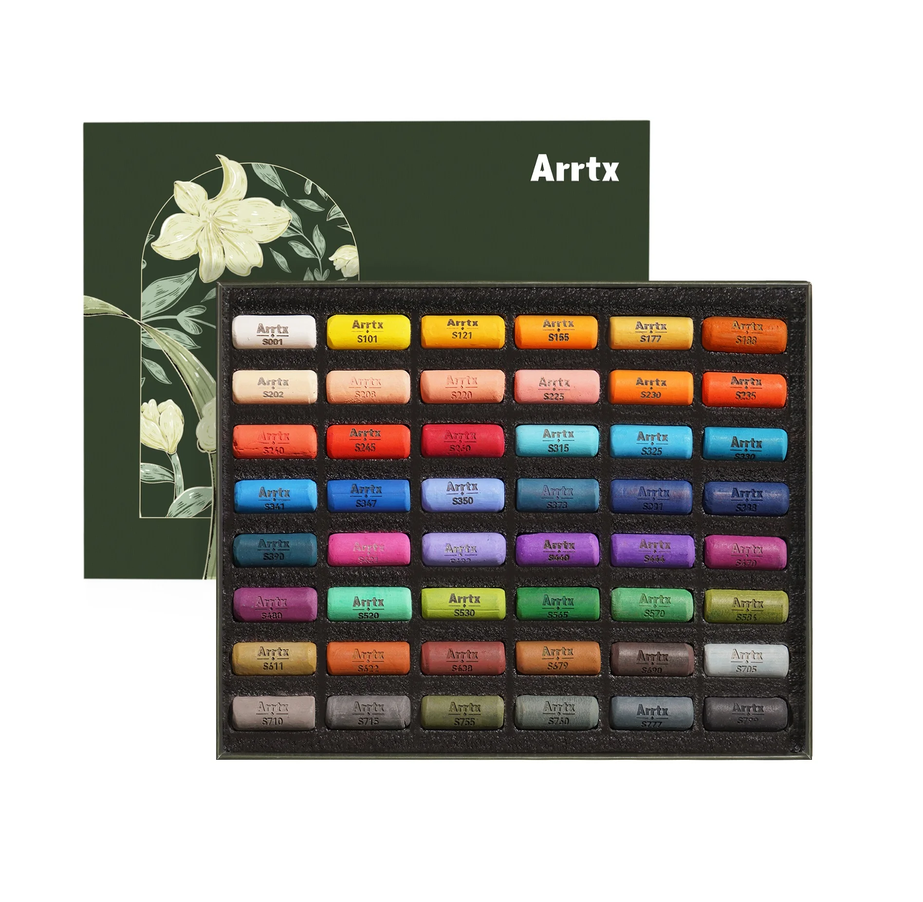 Arrtx ASP-0148A Art Manufacture Supplies Soft Pastel 48 Gallery Soft Pastels For Coloring