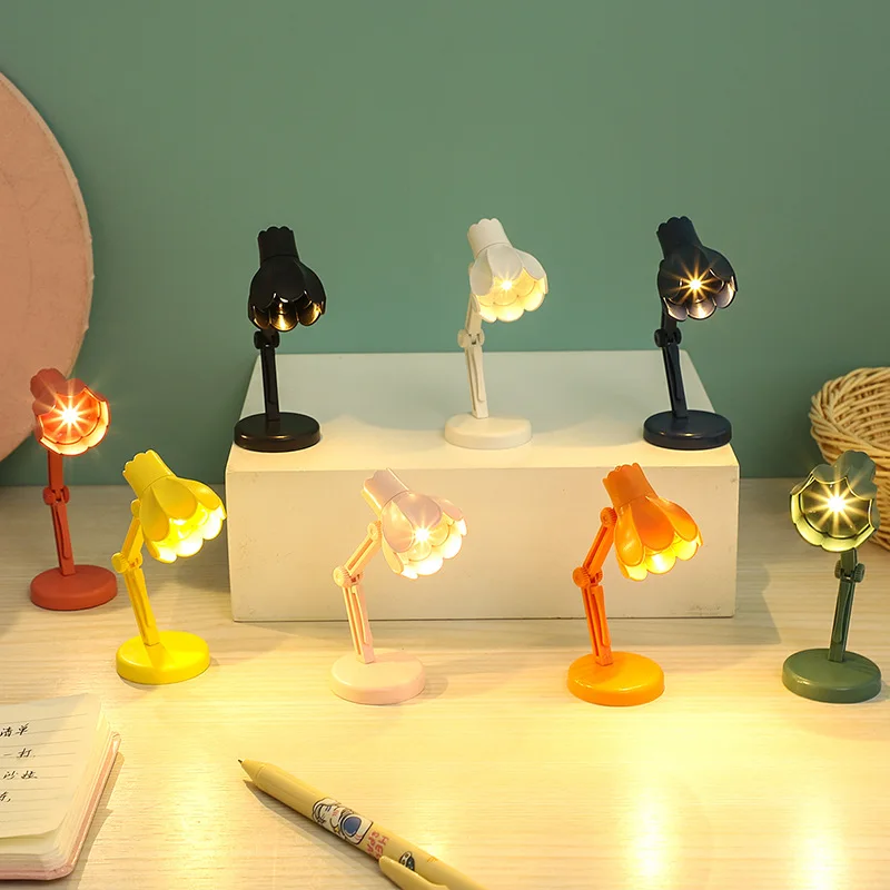 Mini LED Book Reading Lamps Desk Lamp Night Light Foldable Magnetic Decorative DIY Table Lamp Lights