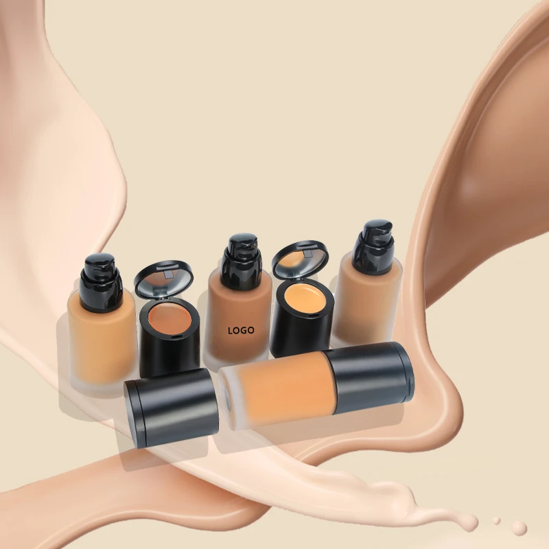 foundation full coverage waterproof private label woman long-lasting concealer cream vegan make up custom best BB foundation