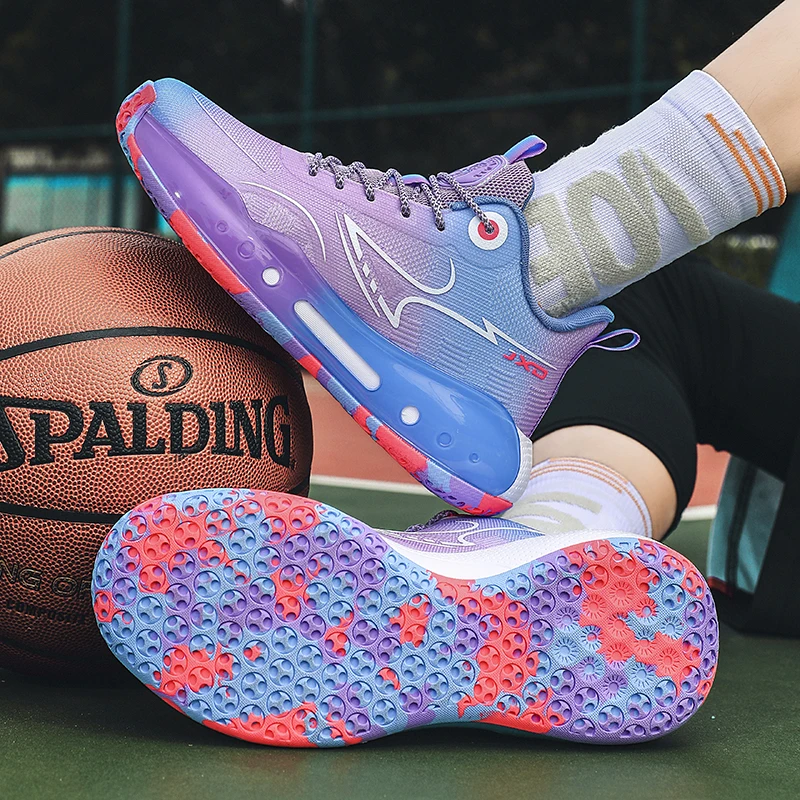 Wholesale High Quality Basketball Shoes Fashion Comfort Lace-up Men Jogging Sneakers