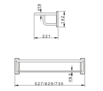 MX-TR03-112 Light luxury bath towel shelf good price wall mounted towel rack for hotel toilet bathroom chrome modern sus304