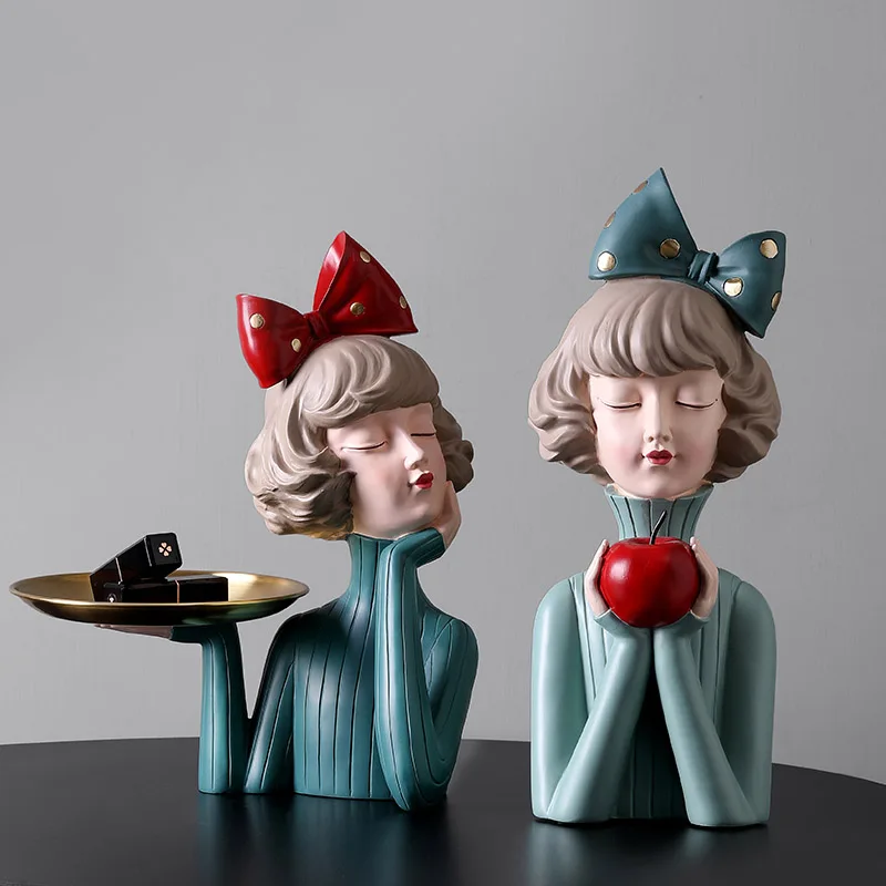 
Hot Sale Bubble Girl Series interior Resin decor Crafts Exquisite Luxury modern decor lady busts 