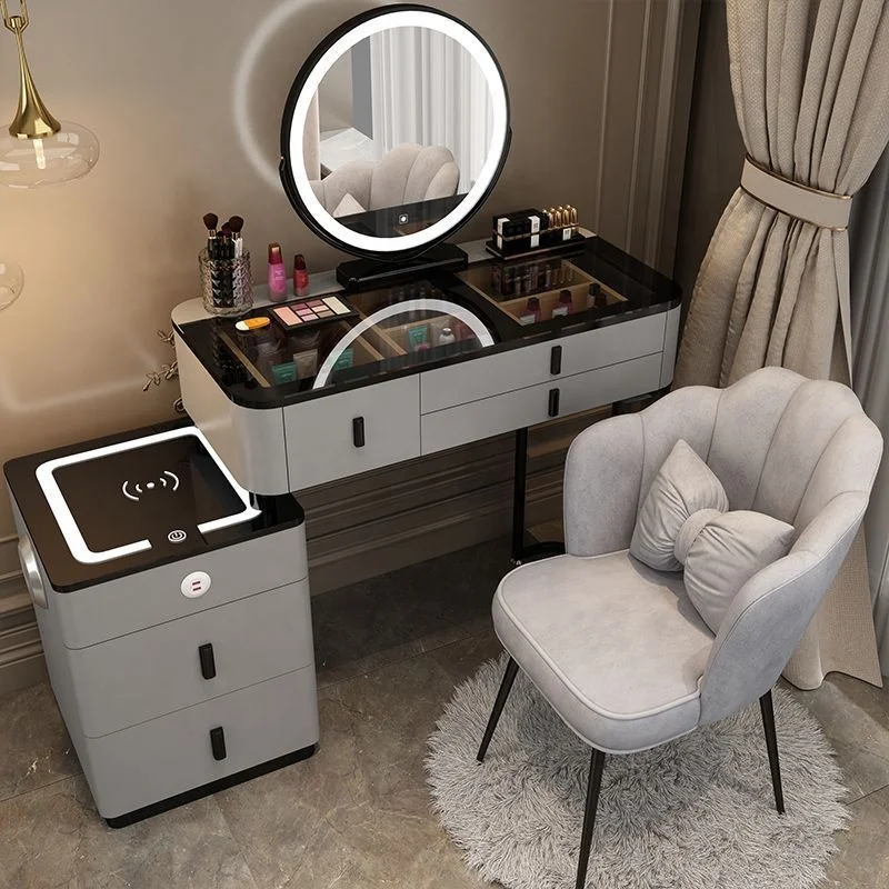 Bedroom mirrored makeup vanities dresser dressing table makeup vanity table set