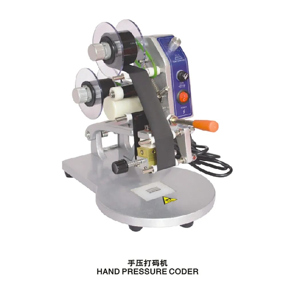 
Hand press hot foil batch printing machine, manual ribbon date coding machine 