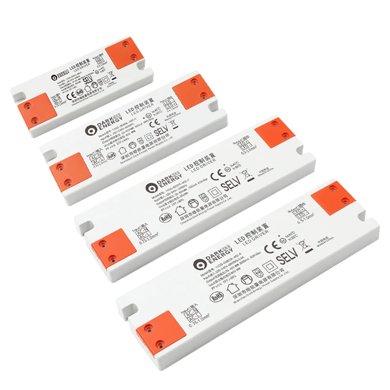 DC 33V 42V 20W/30W/40W/50W/63W тонкий блок драйвера постоянного напряжения светодиодный питания со светодиодным корпусом