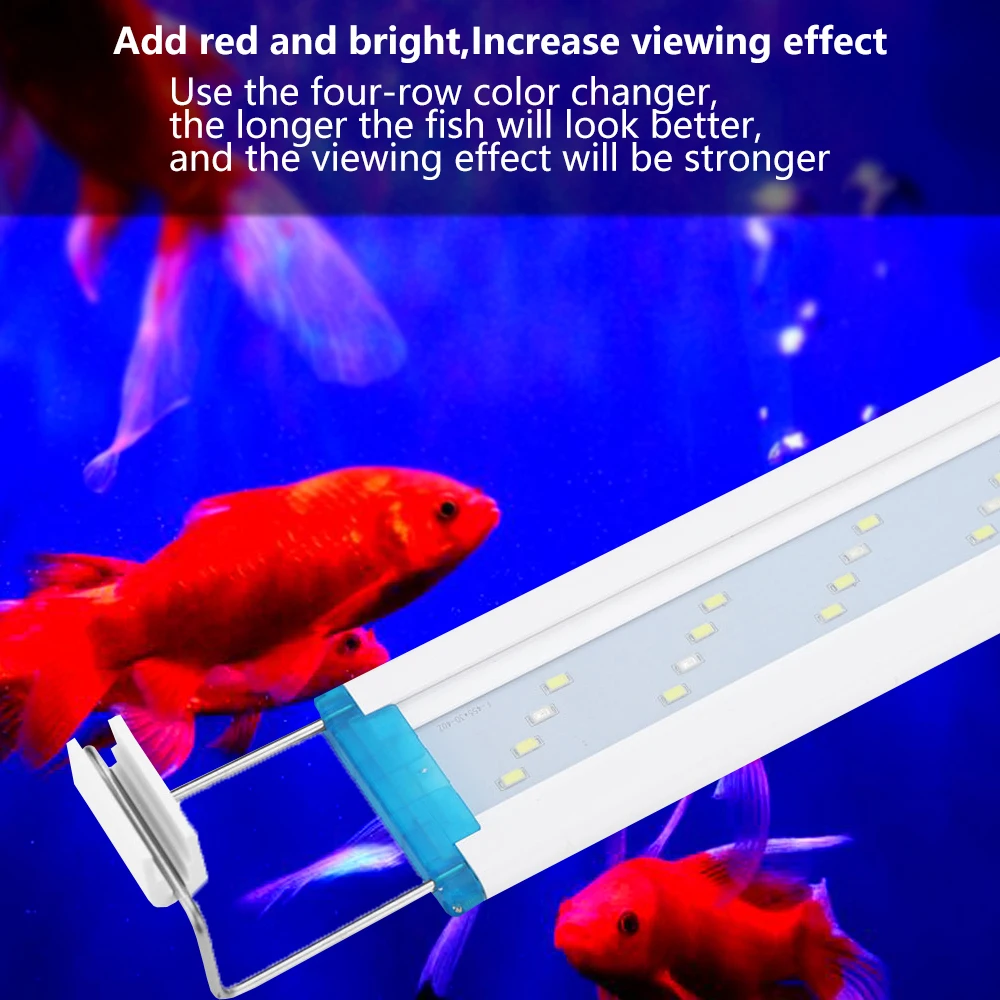 90-260V Aquarium Clip Light Super Thin Fish Tank Planted Aquarium Lamp 18-71cm LED EU Energy Aquarium Lighting