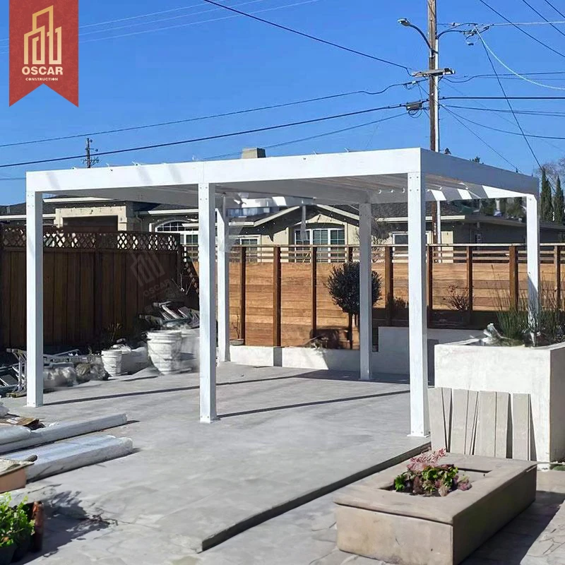 Подгонянный водонепроницаемый электрический навес Pergola Bioclimatique алюминиевый выдвижной ПВХ на крыше балкона Pergolas моторизованный световой люк