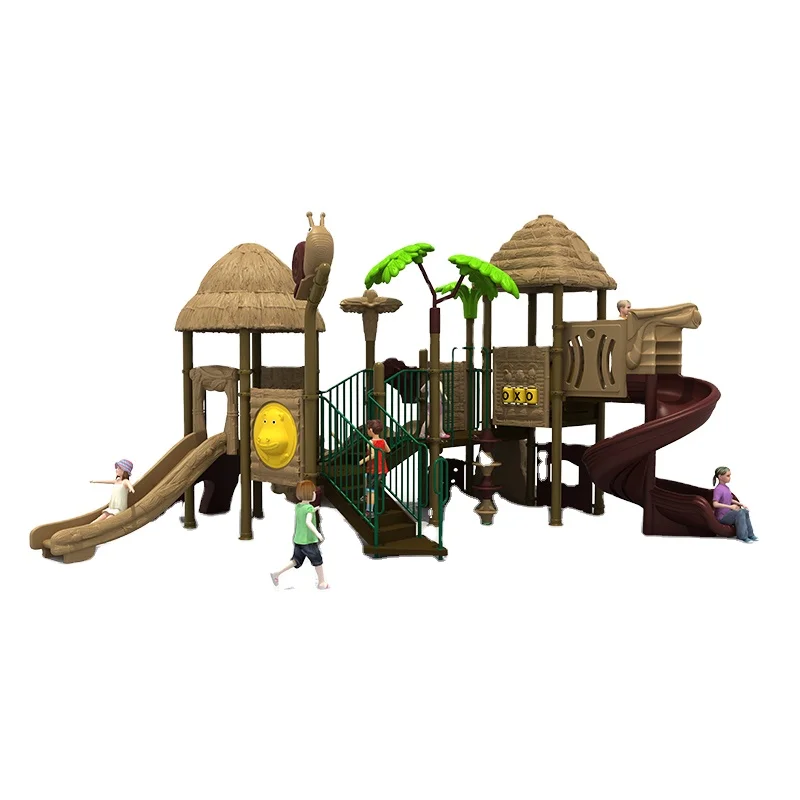 school kids plastic amusing playground set facilites Factory direct sales adventure outdoor playground
