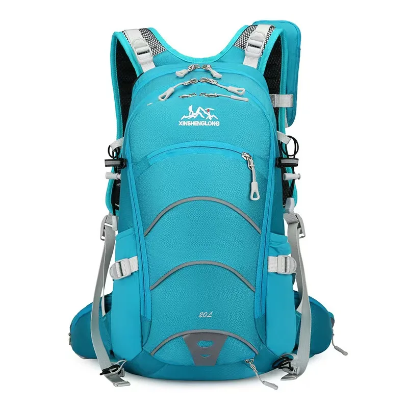 Mult-function Shoulder Strap 20L Outdoor Ladies Riding Reflective Strip Design Waterproof Hiking Bicycle Backpack
