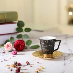 Amber Hot sale factory direct highly cost effective ceramic porcelain ware coffee and tea  cup set with sacuer