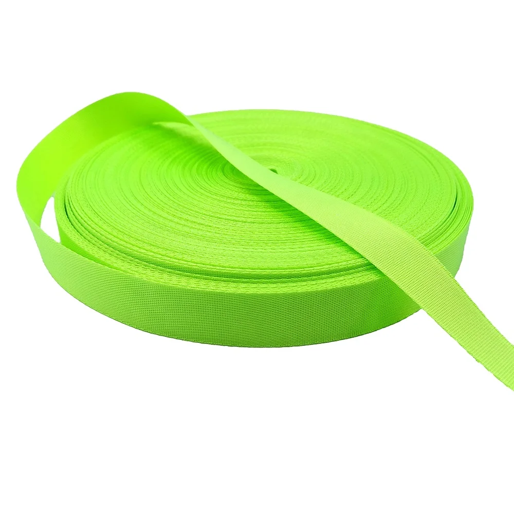 Plain Webbing High Strength Nylon Ribbons Custom Woven Nylon Wholesale Factory Direct 25mm /1 Inch Shoes Garment 100% Polyester