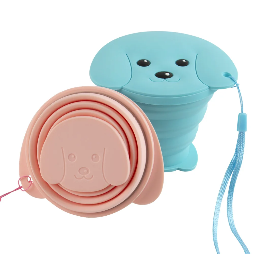 Hot Selling Bpa Free Eco-Friendly Portable Foldable Reusable Collapsible Travel Silicone Coffee Mug Cup With Lid