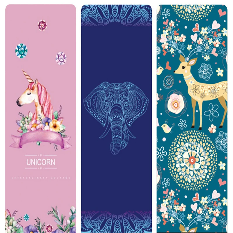 TPE Deer Skin Velvet Yoga Mat Thickened Fitness Mat Customized Printing Eco-Friendly Anti-Slip Durable Logo