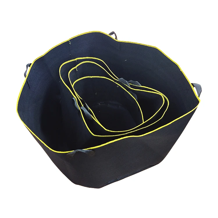 Perfect wholesale custom low cost 100/200/300 Gallon breathable thicken fabric plant pots with handle for tree farms
