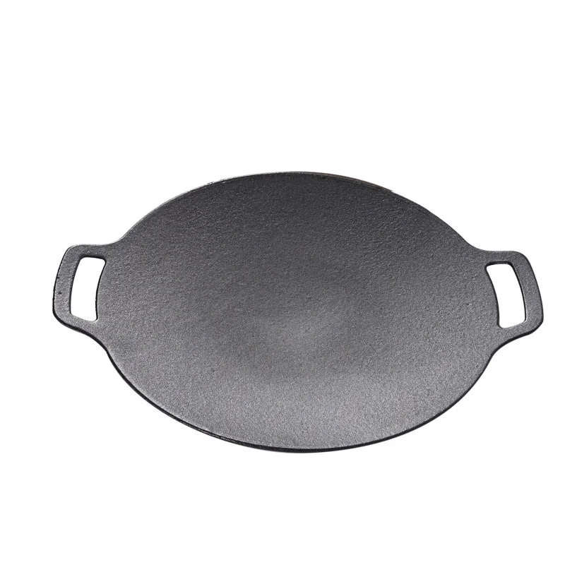 Outdoor camping barbecue plate Korean barbecue plate gas induction cooker griddle grill pan BBQ supplies cast iron grill pan