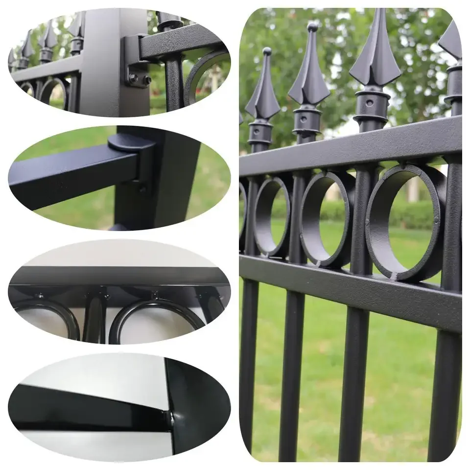New Design Cheap Wrought Iron Fence Metal Ornamental Picket Fence Panel for Home Outdoor or Garden Fencing