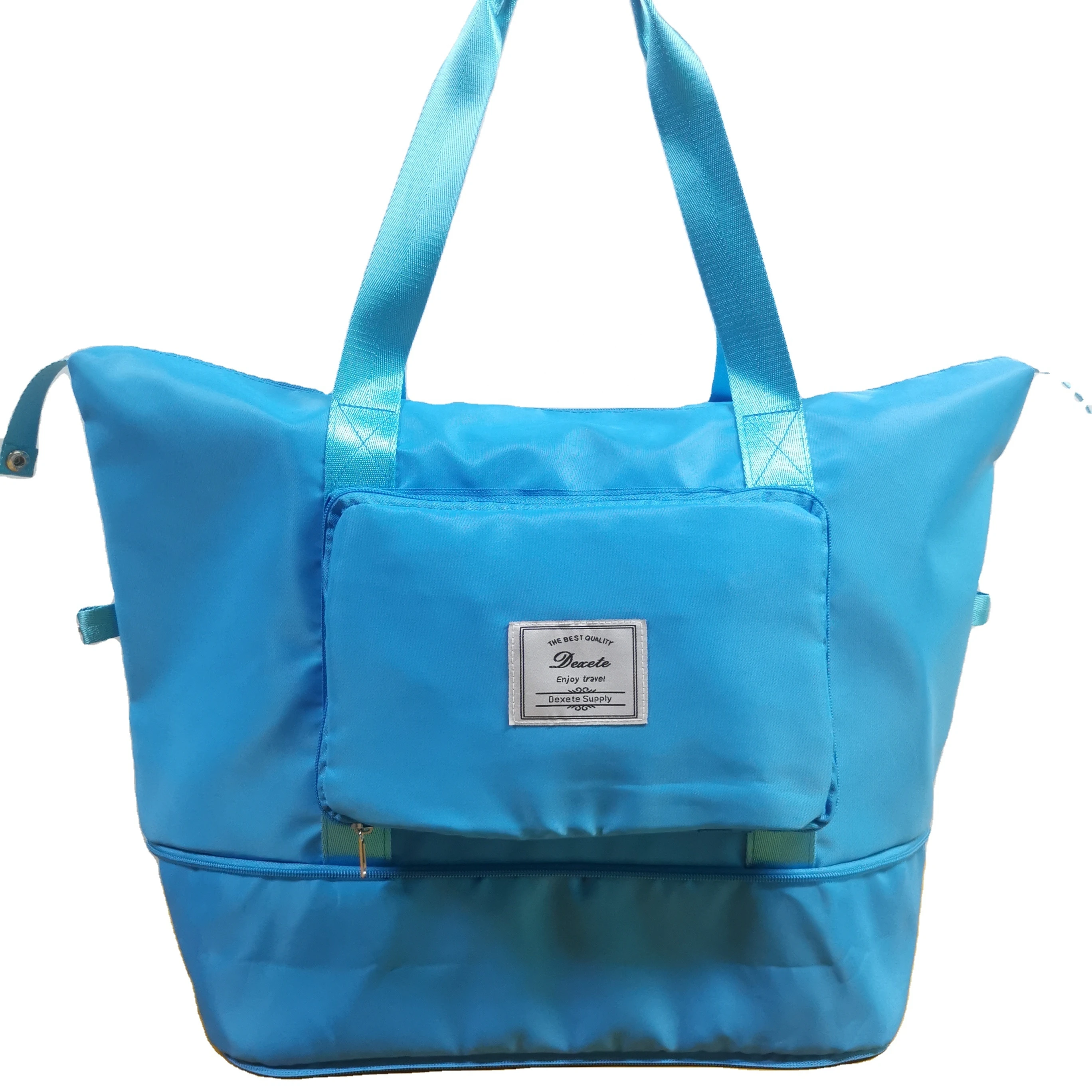 Wholesale lightweight fashion yoga gym bag travel duffle bag large capacity Oxford folding travel bag