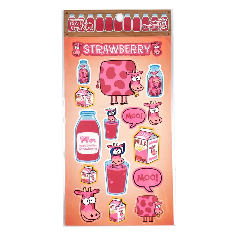 Custom Vanilla Strawberry Chocolate Caramel Wonderful Smell Self Adhesive Paper Labels Scratch and Sniff Scented Stickers
