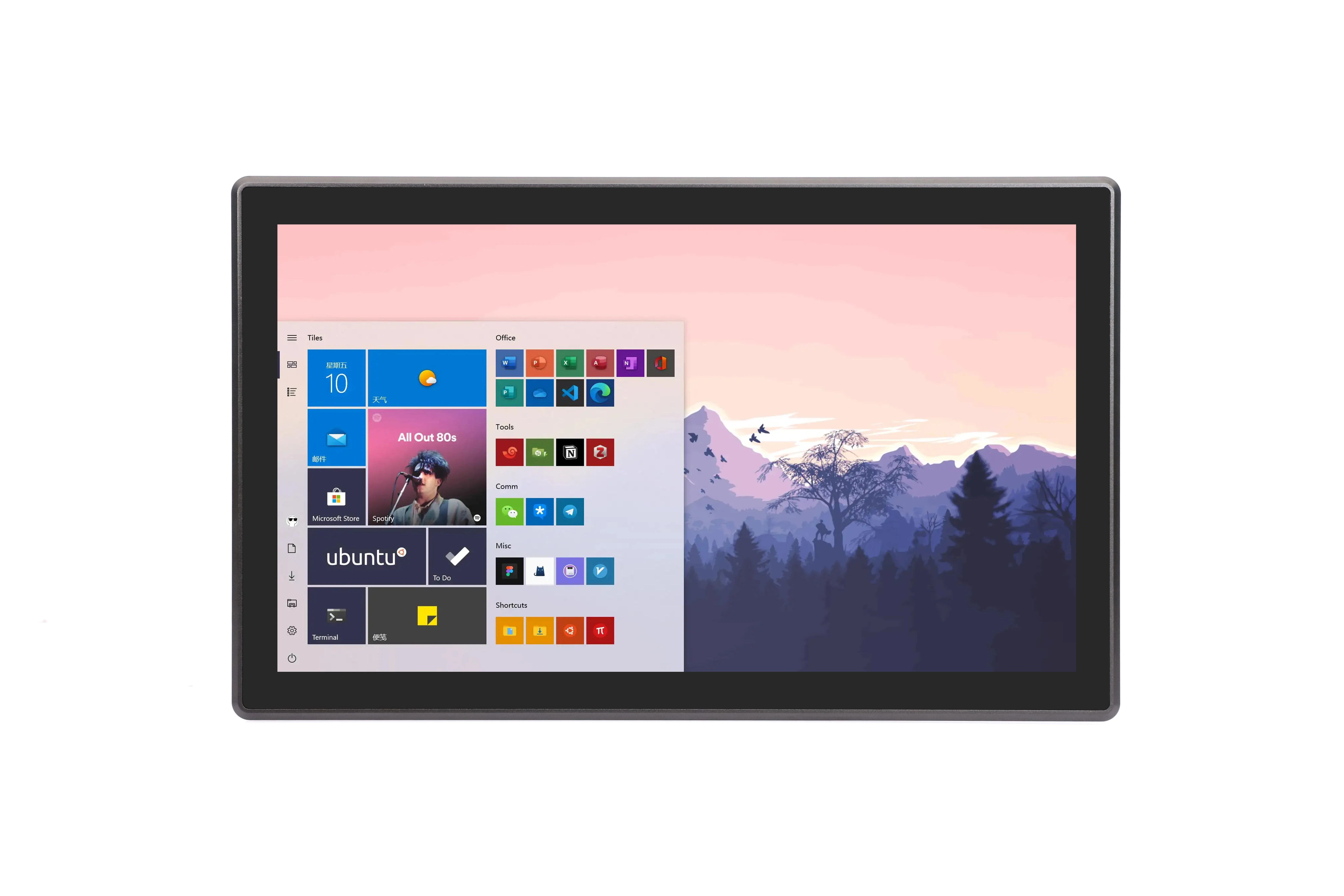 CESIPC 10 11.6 12 15 17.3 19.5 21.5 inch all in one PC ip65 lcd industrial pc rs485 rs232 hmi touch screen industrial panel pc