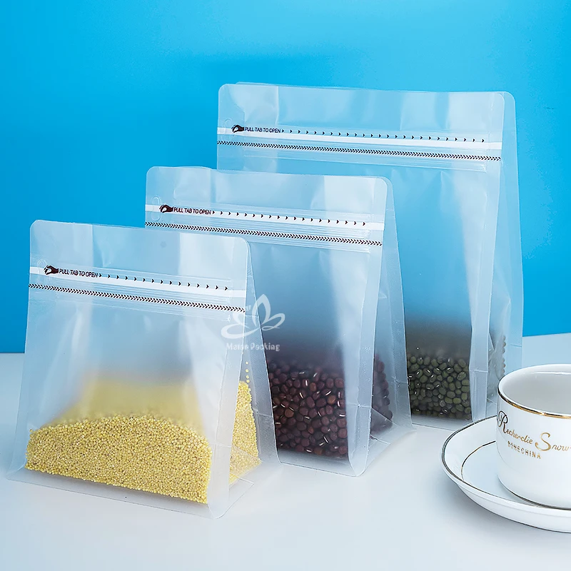 Aluminum foil 100g resealable clear stand up coffee bags customized coffee stand up pouch with valve