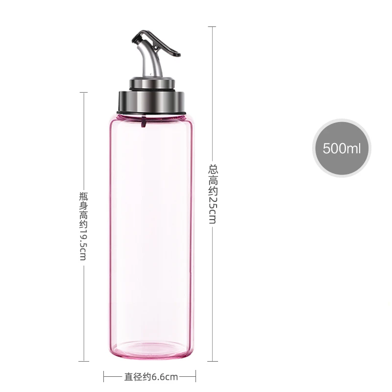 Widely Used Superior Quality Luxury Round High-borosilicate Oil Bottle