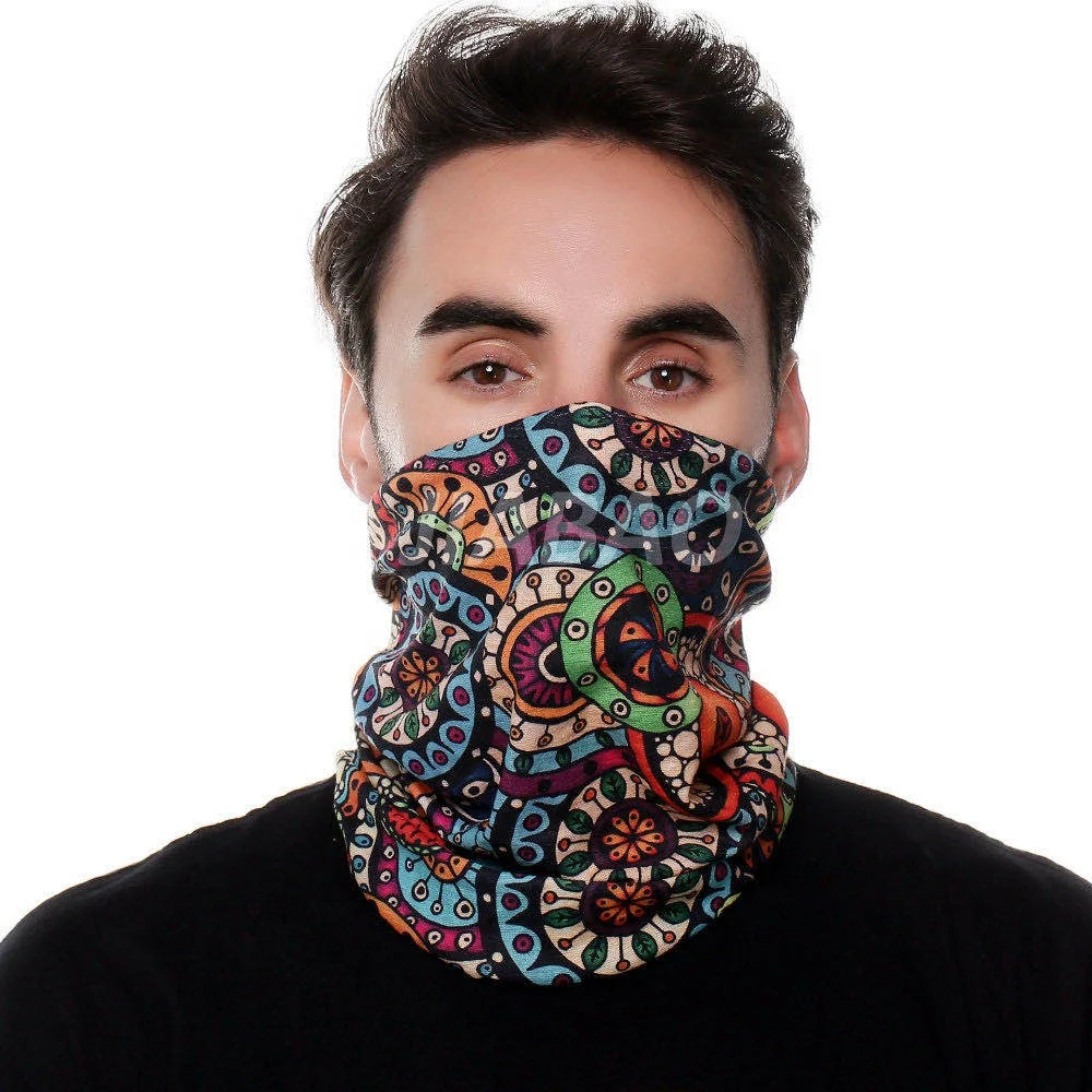 Camouflage Dustproof Seamless Neck Gaiter Printed Face Scarf Tubular Multifunctional Sports Cycling Magic Bandana Scarf