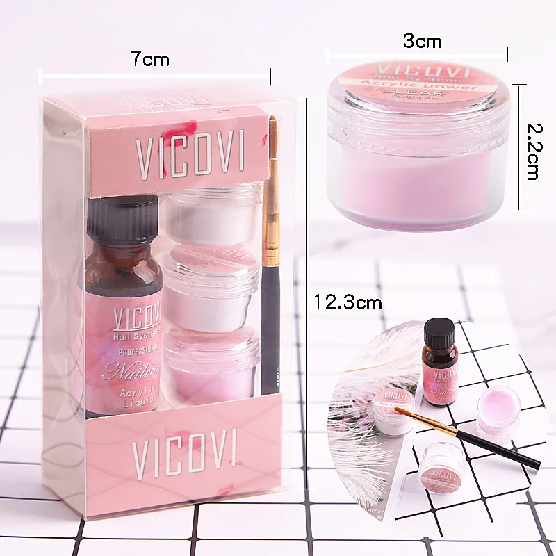 2024 Nail Art DIY Fingerrest painless quick extension tool set Crystal powder Crystal Liquid Extension acrylic powder for nail
