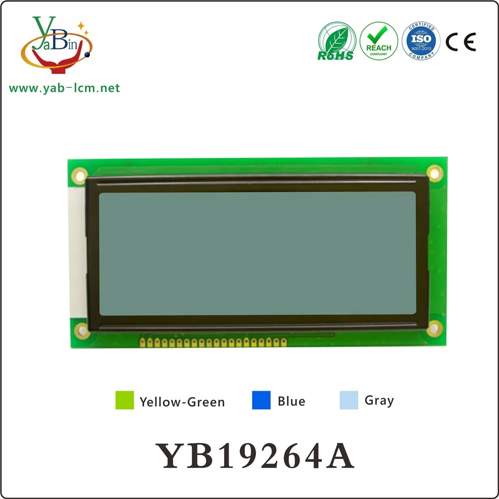 20PIN 19264 192X64 Lcd Display with 3.3V/5V Ks0107/S6B0107/Sbn6400 driver IC