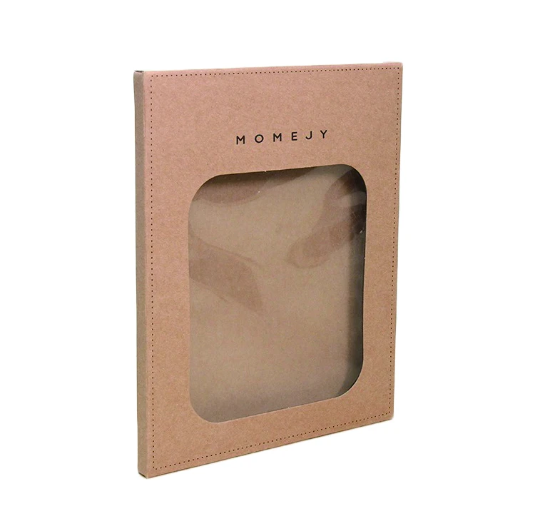 Kraft Paper Pillow Boxes Underwear Window Pillow Boxes Customized Printing