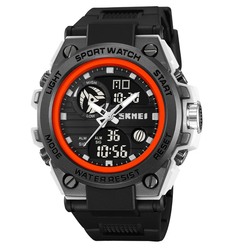 SKMEI 2031 MEN DUAL TIME WATCH FASHION COLOR WATERPROOF ALARM DIGITAL WATCH