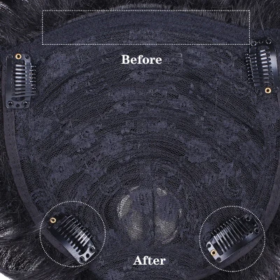 
Man gospel Lace net woven 100% real people hair patch hair head flip toupee Hide the white hair hide the bald head 