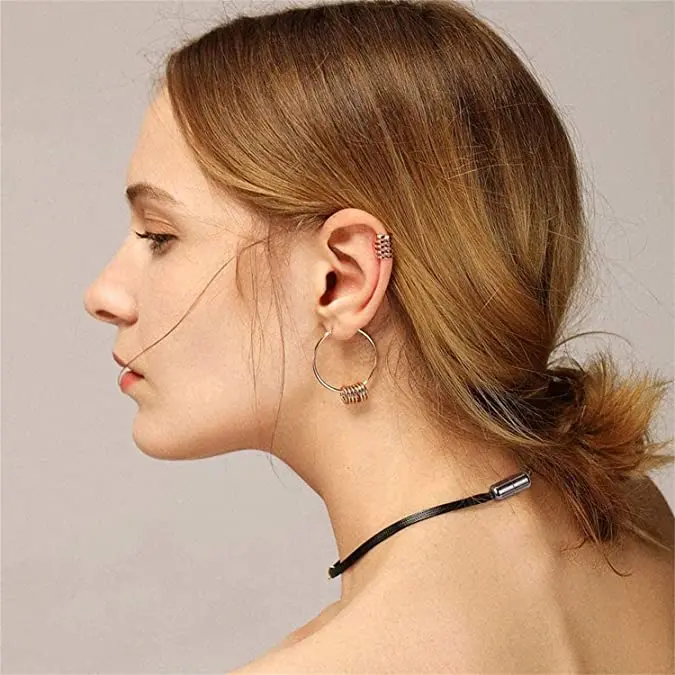 No Tie Elastic Shoe Laces Lock Buckles Accessory Tip Ends Connector Metal Capsule Clasps