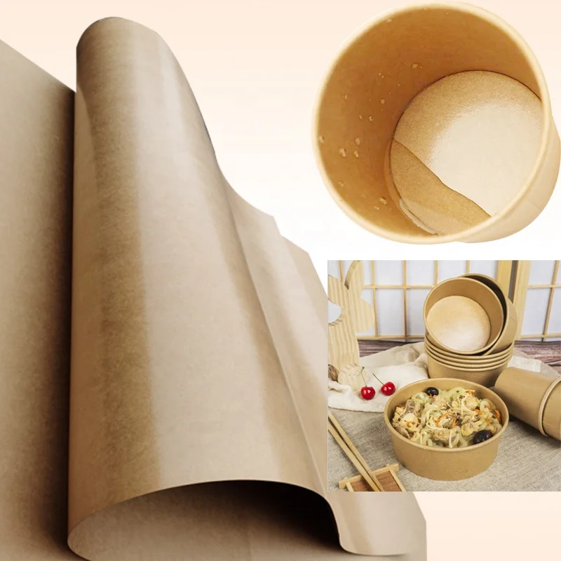 Food packaging use water resistant kraft qualified PE coated paper