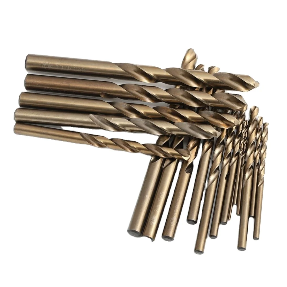 TG Twist jobber length drill bit 5% cobalt high speed steel HSS M35 135 split point fully ground twist drill bits