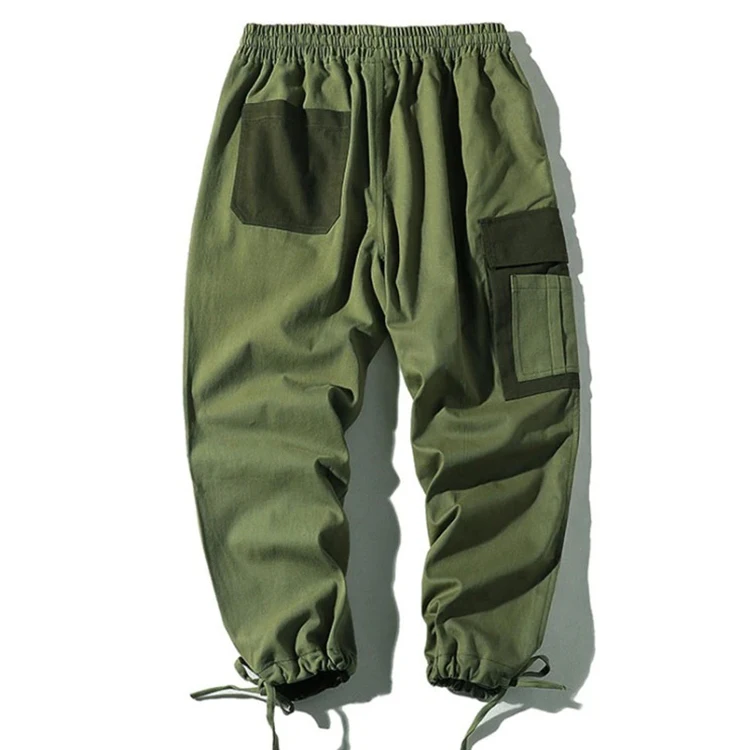 New Arrivals Custom Camo Mens Black Baggy Stacked Jagger Pants Multi Pocket Mtb Lower Track Kot Cargo Pants