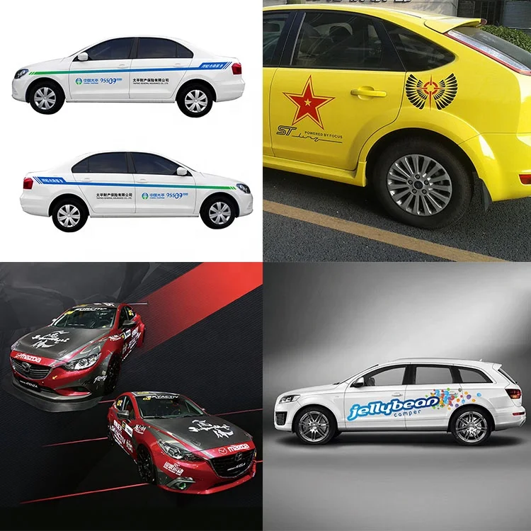 custom label waterproof self adhesive decal auto car door decoration sticker logo and brand name sticker