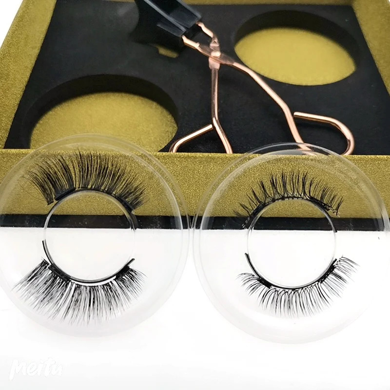 1 Set Double Magnetic Eyelashes Magnet Magnetic False Eyelashes Magnetic Eye Lashes Makeup Kit+1Pcs False Eyelash Clip