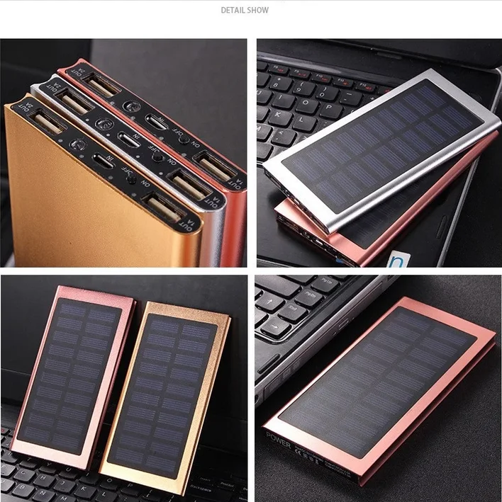 2022 Trending Products Hot Sell Rechargeable Battery Solar Power Bank 20000 Mah Portable Mini Outdoor Power Bank For Smartphone