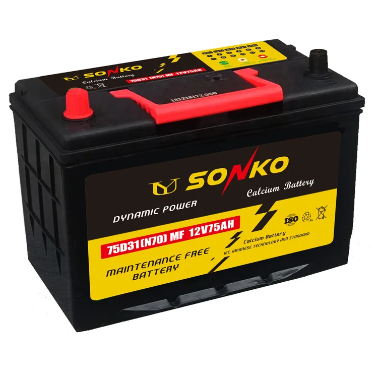 NEW! 12V70AH Super Lead Acid Vehicle Starting Maintenance Free Battery SONKO Brand Automobile Car Battery 65D31L(N70LMF)