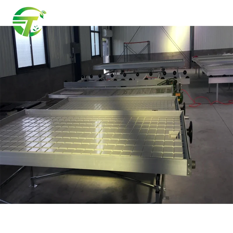 Greenhouse hydroponic system 4ft by 8ft rolling growing table ebb and flow flood ABS bench