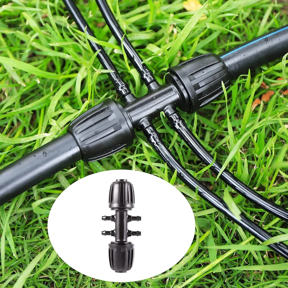 Lock Nut 16mm PE Tube Fittings Hose Connector Drip Micro Irrigation Accessories Hose Splitters